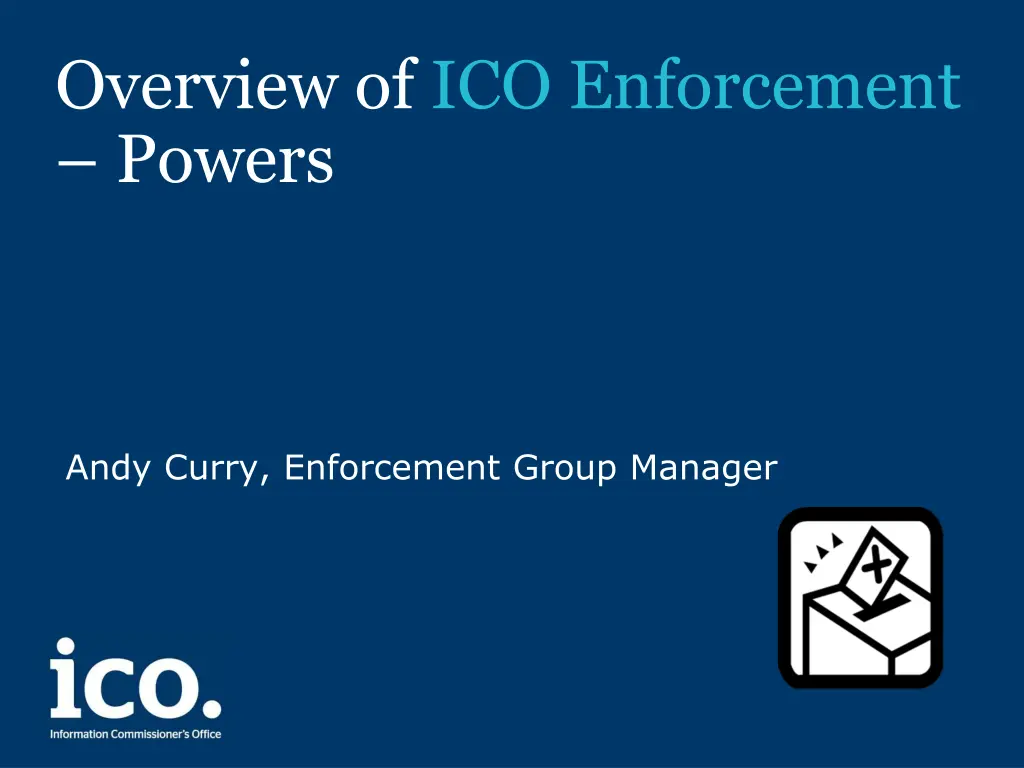 overview of ico enforcement powers