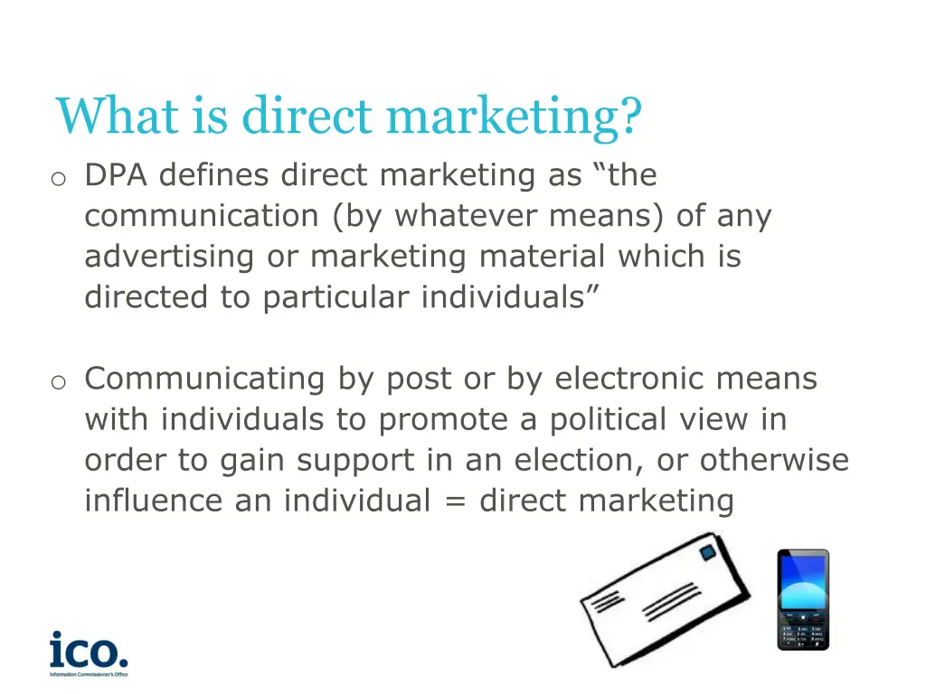 what is direct marketing o dpa defines direct