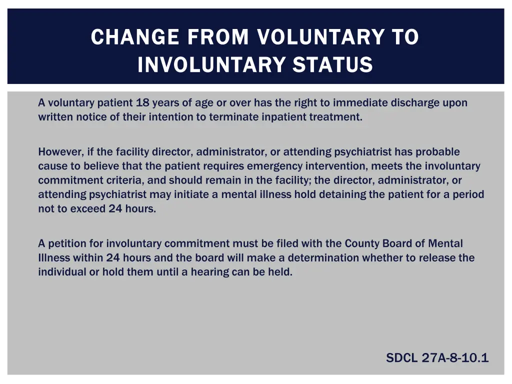 change from voluntary to change from voluntary