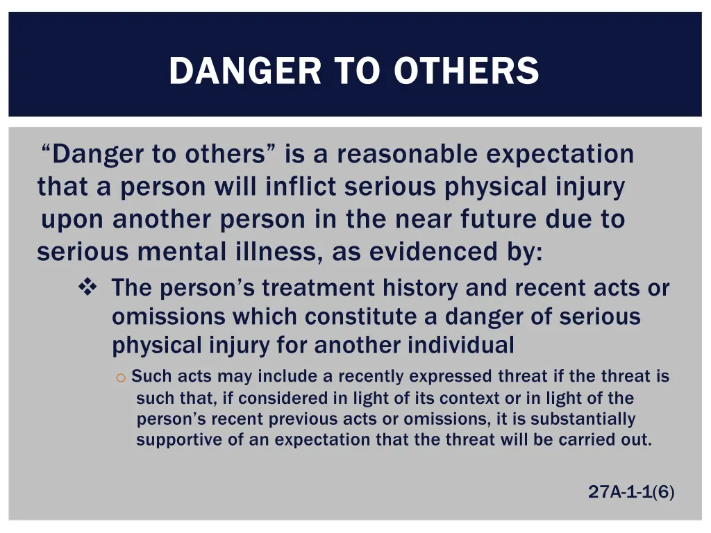 danger to others danger to others