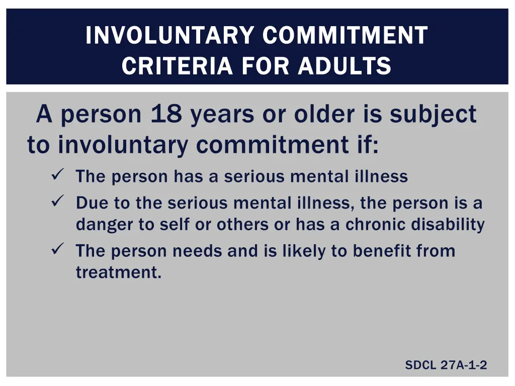 involuntary commitment involuntary commitment