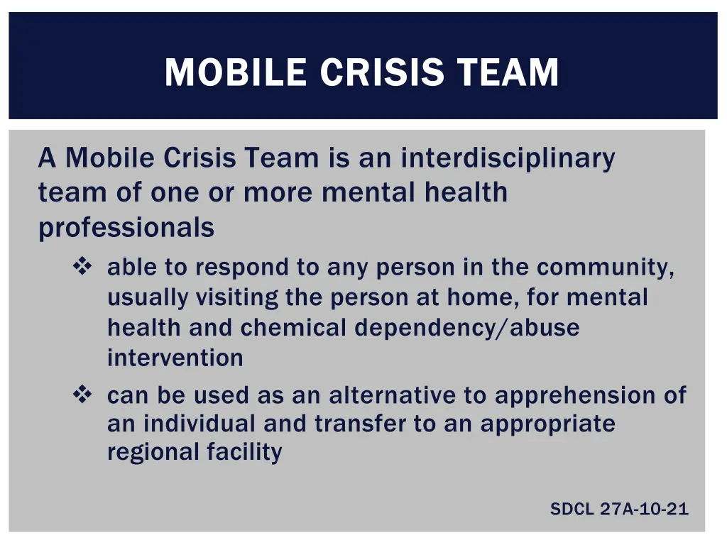 mobile crisis team mobile crisis team