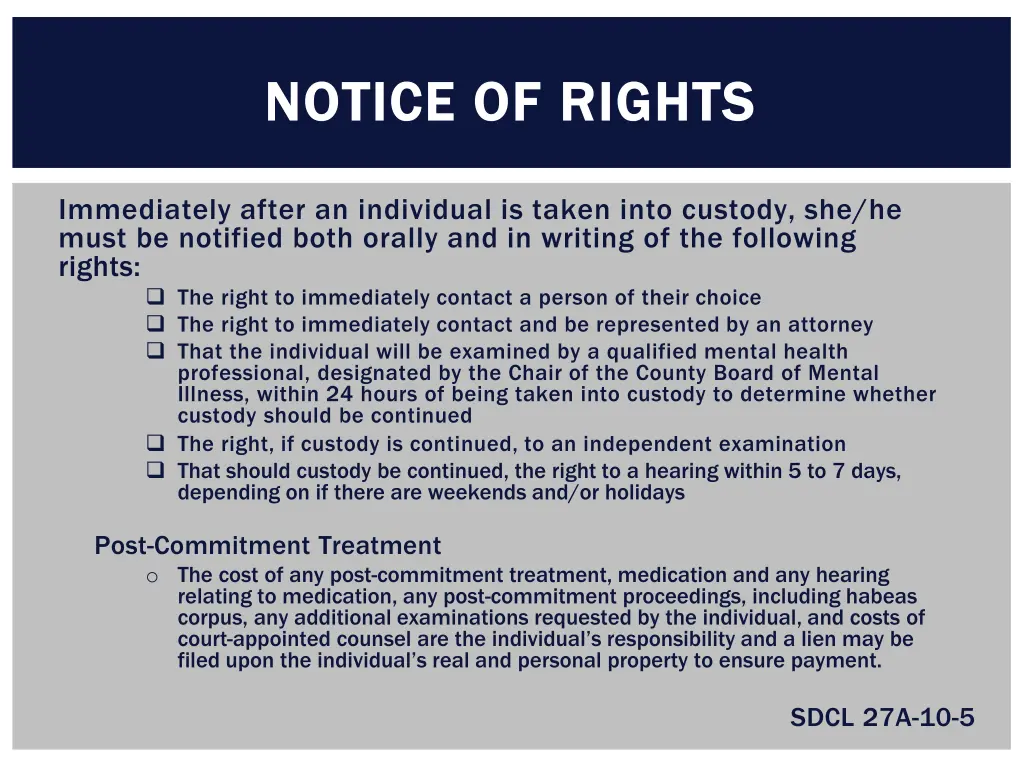 notice of rights notice of rights