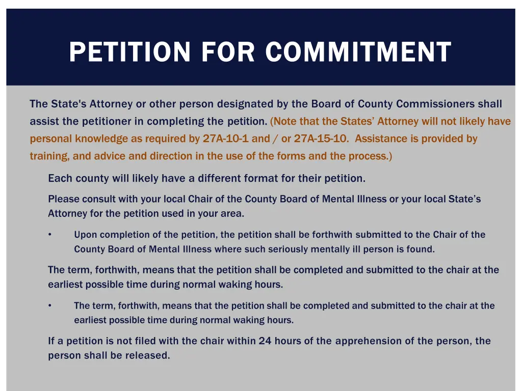 petition for commitment petition for commitment 1