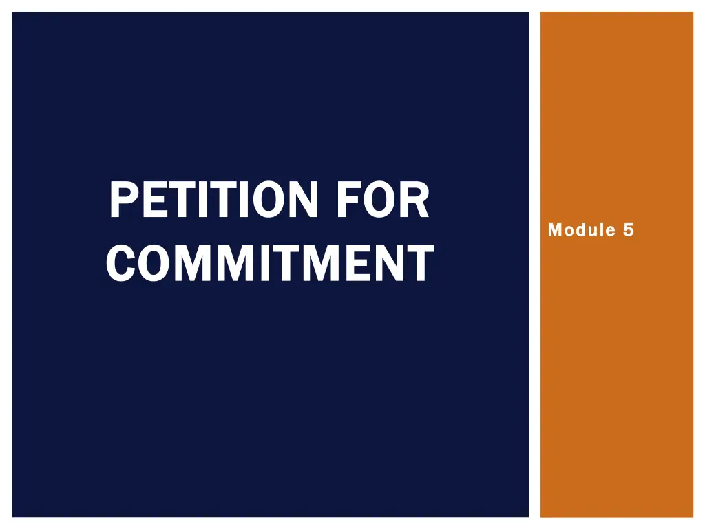 petition for petition for commitment commitment