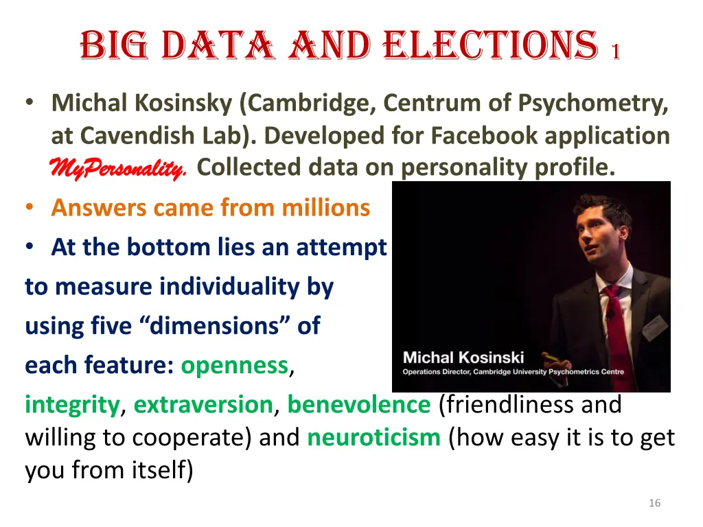 big data and elections 1