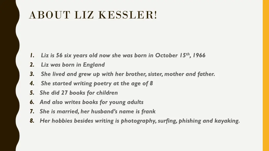 about liz kessler