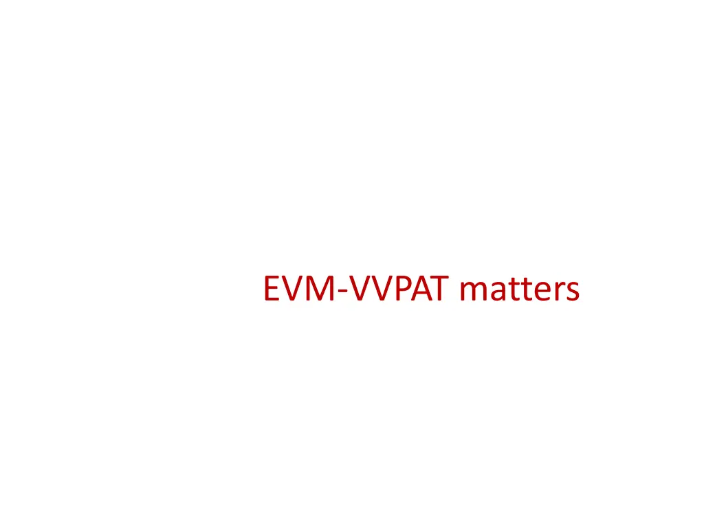 evm vvpat matters