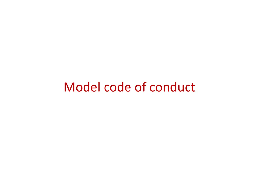 model code of conduct