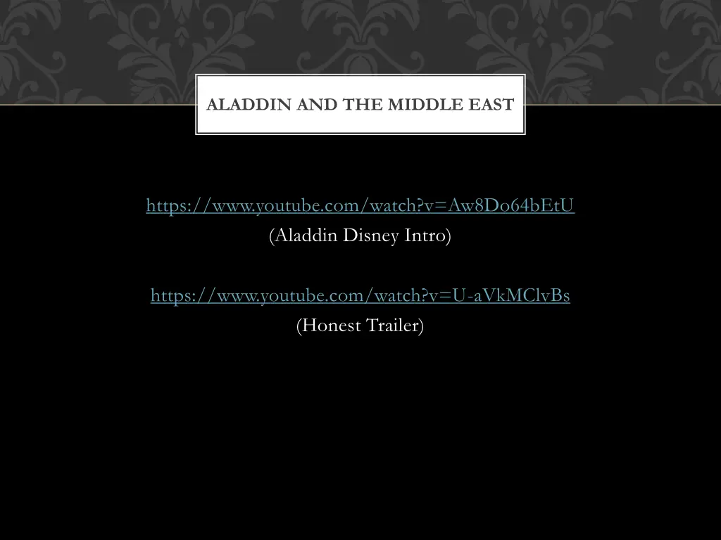 aladdin and the middle east