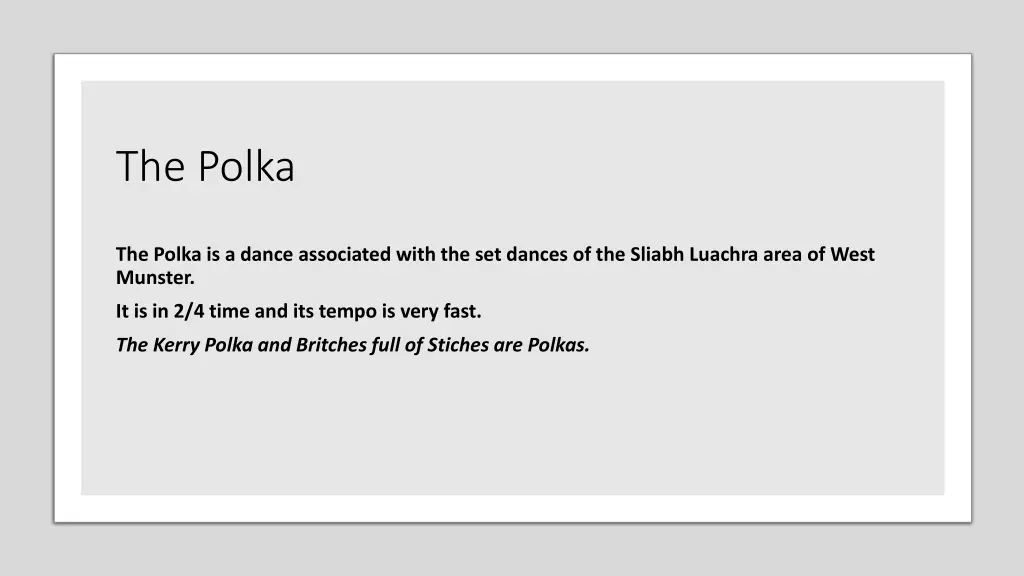 the polka