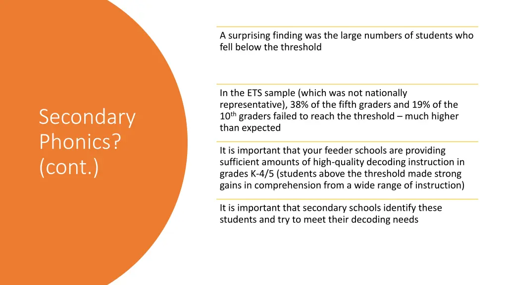 a surprising finding was the large numbers