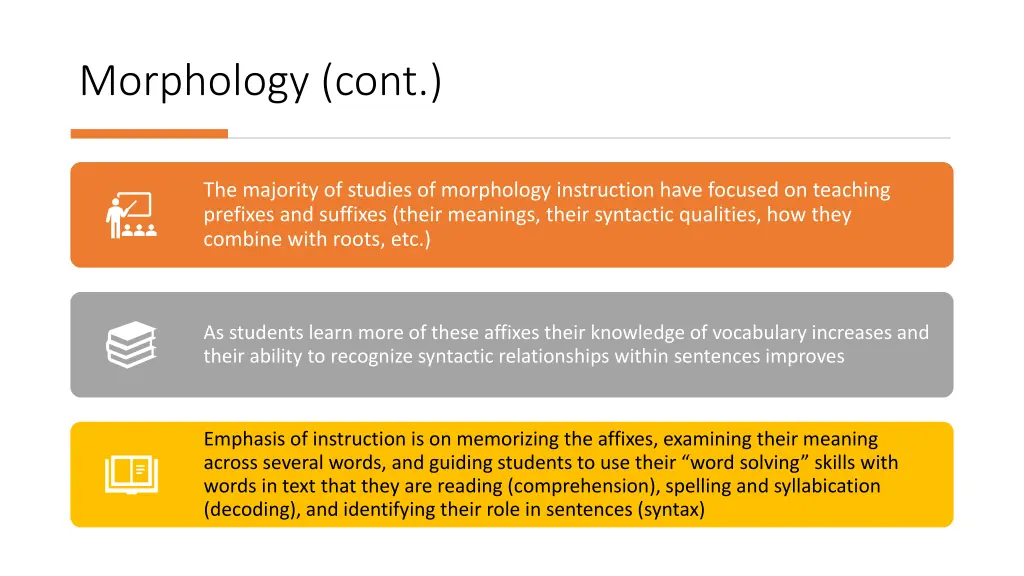 morphology cont