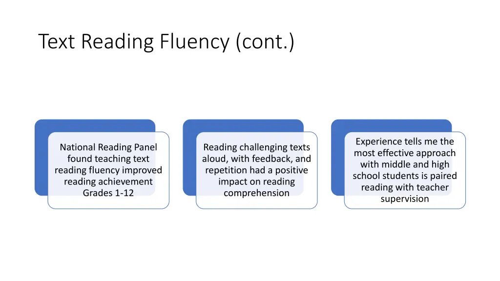 text reading fluency cont