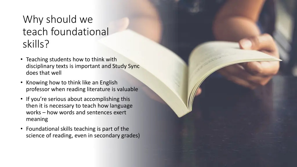 why should we teach foundational skills