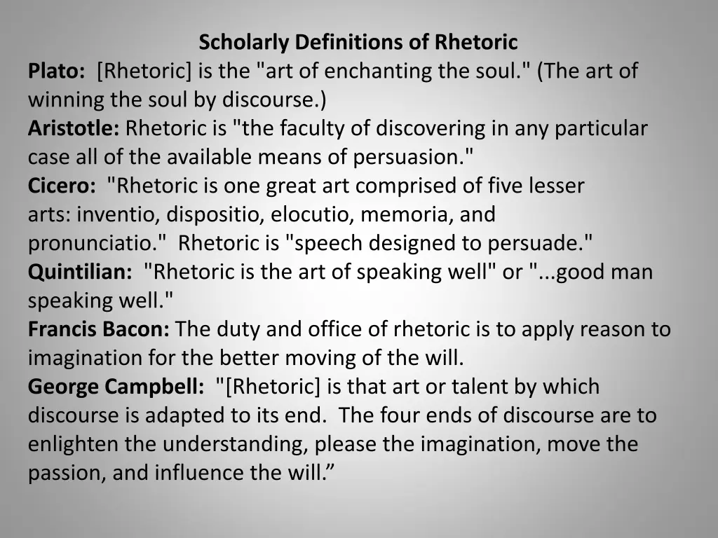 scholarly definitions of rhetoric