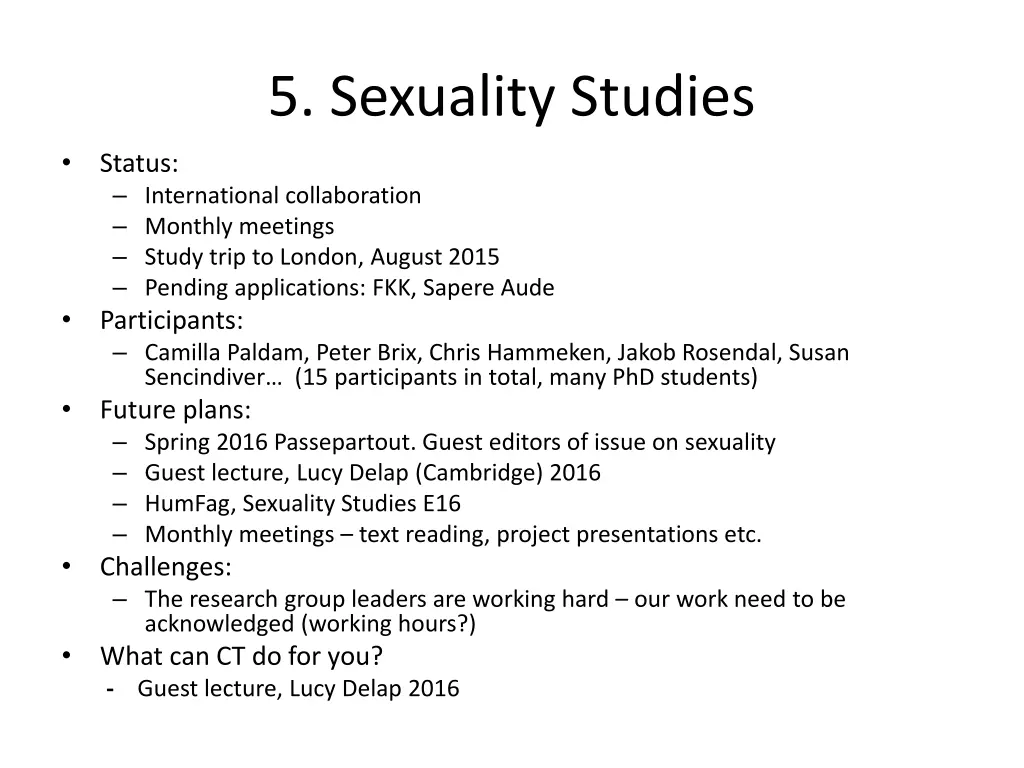 5 sexuality studies