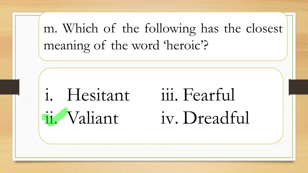 m which of the following has the closest meaning