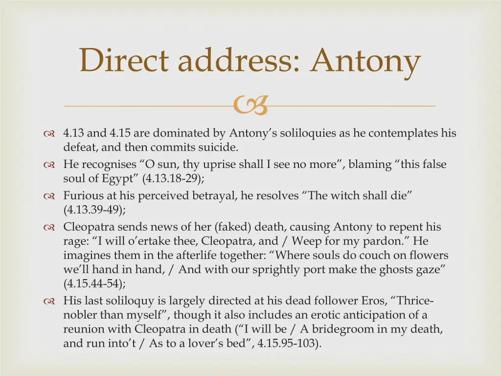 direct address antony 1