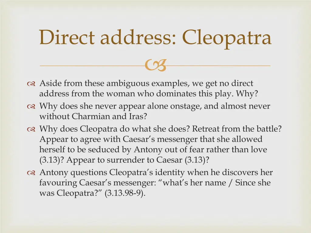 direct address cleopatra 1