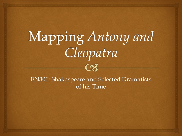 mapping antony and cleopatra