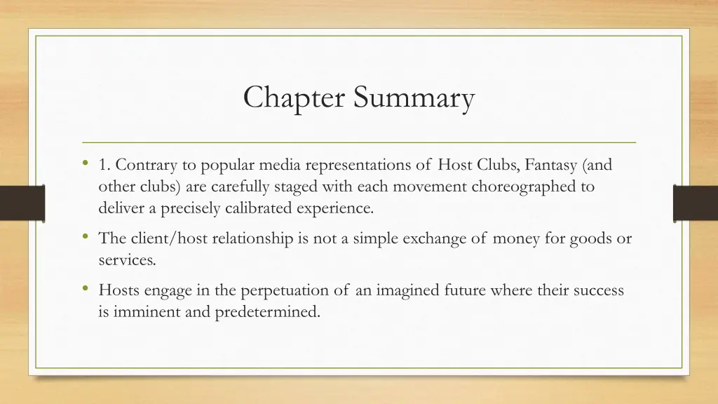 chapter summary