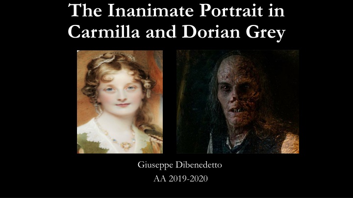 the inanimate portrait in carmilla and dorian grey