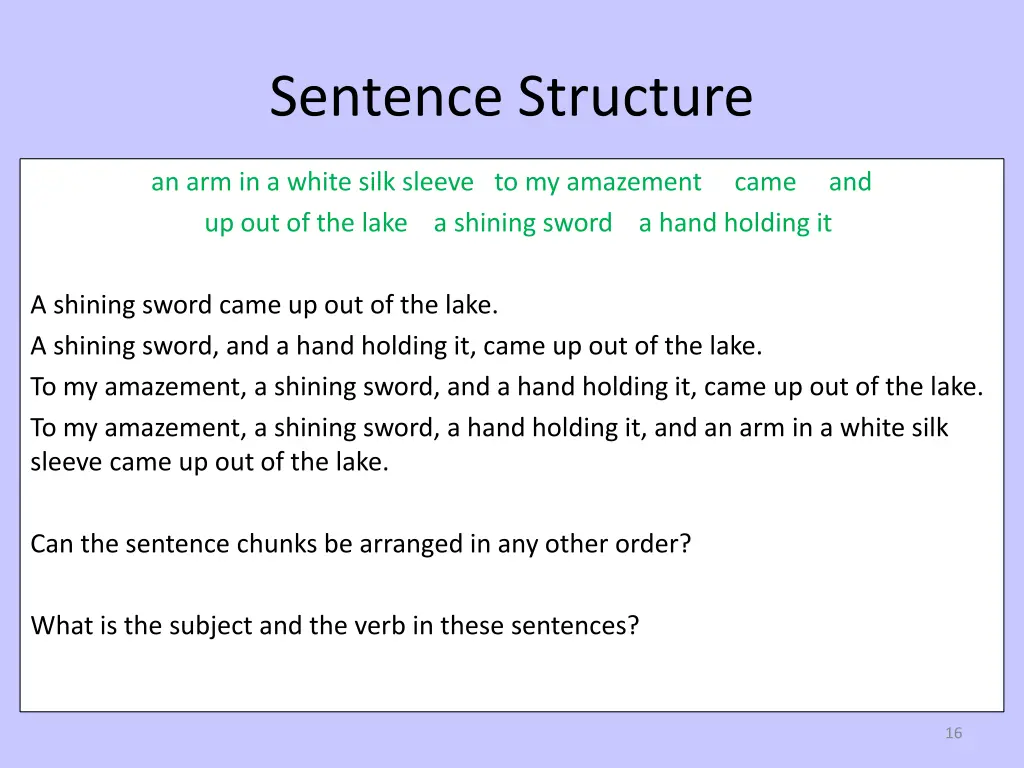 sentence structure 1