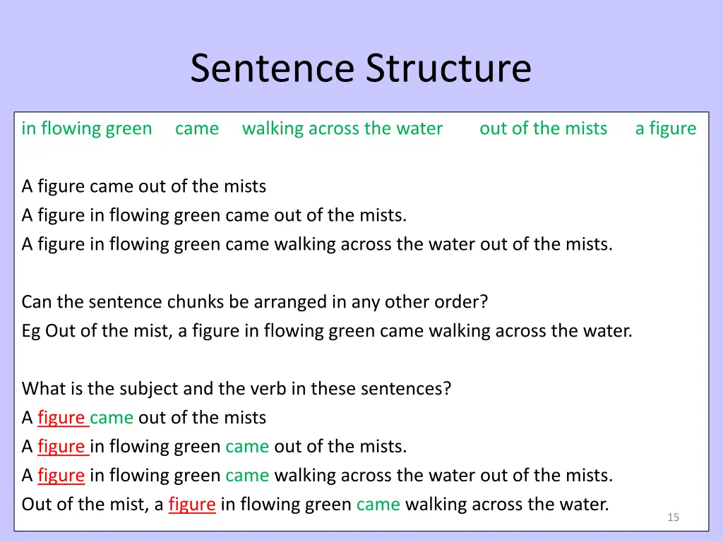 sentence structure