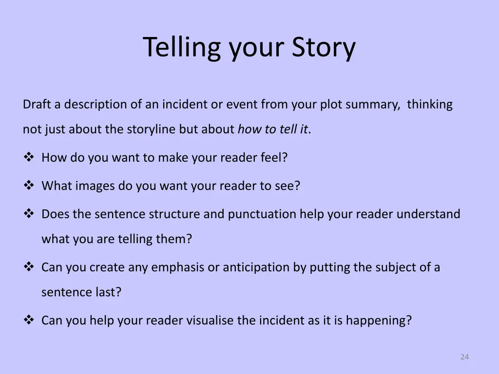 telling your story