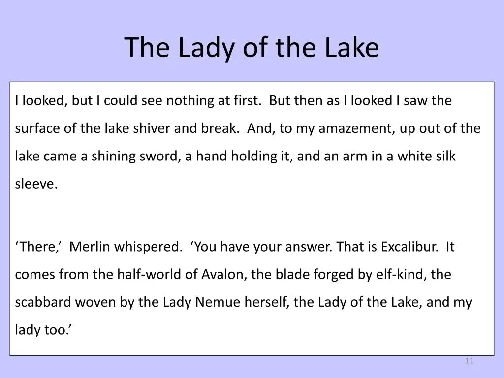 the lady of the lake 1