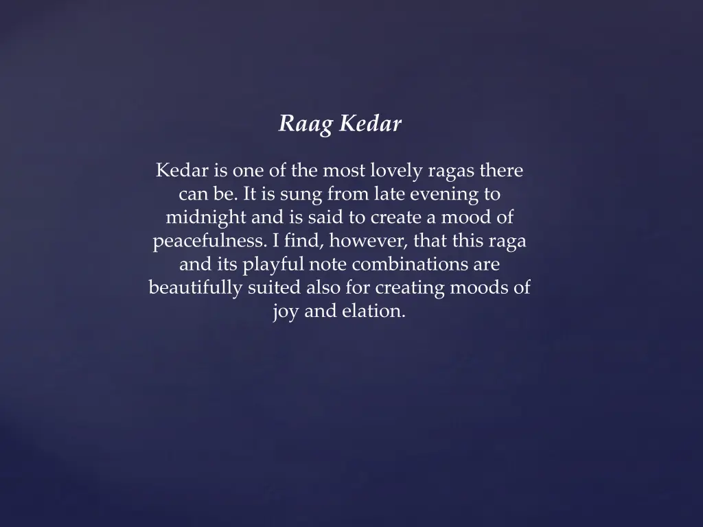 raag kedar