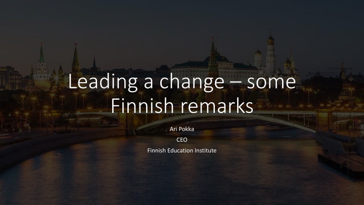 leading a change some finnish remarks