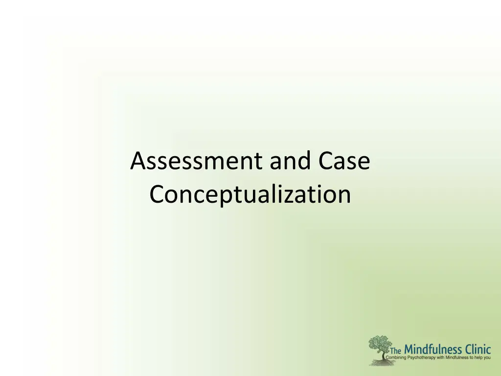 assessment and case conceptualization