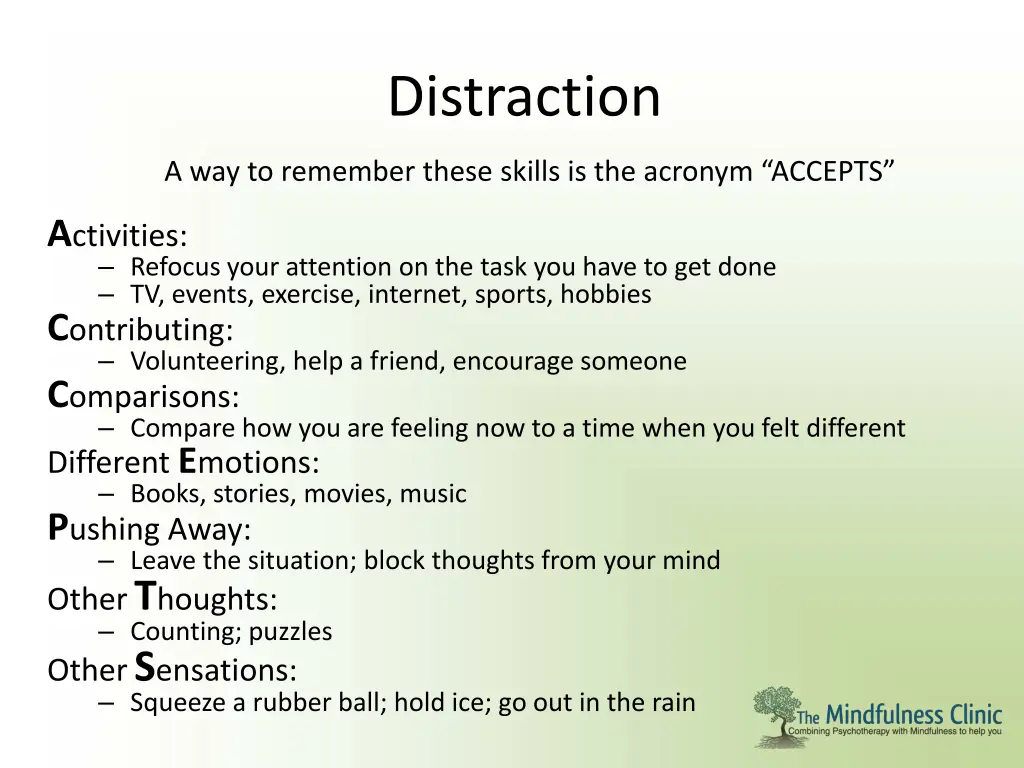 distraction