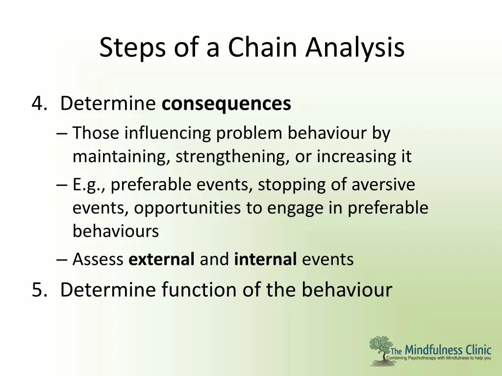 steps of a chain analysis 2