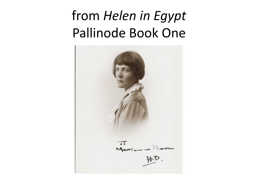 from helen in egypt pallinode book one