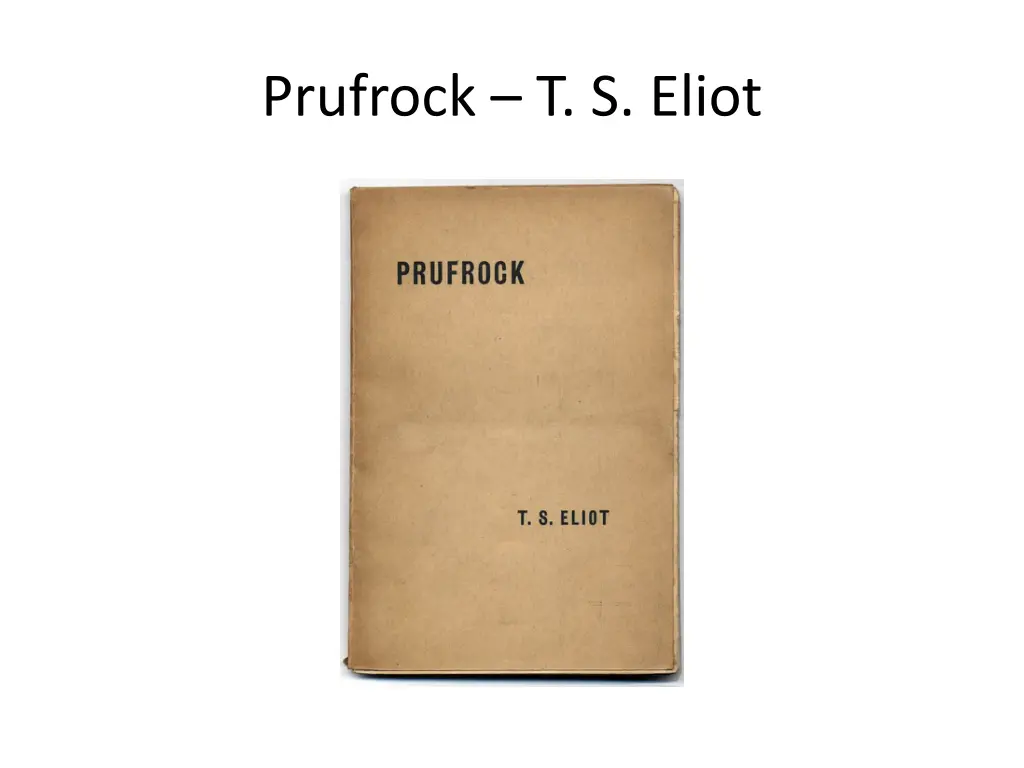 prufrock t s eliot