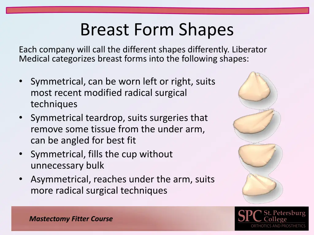 breast form shapes