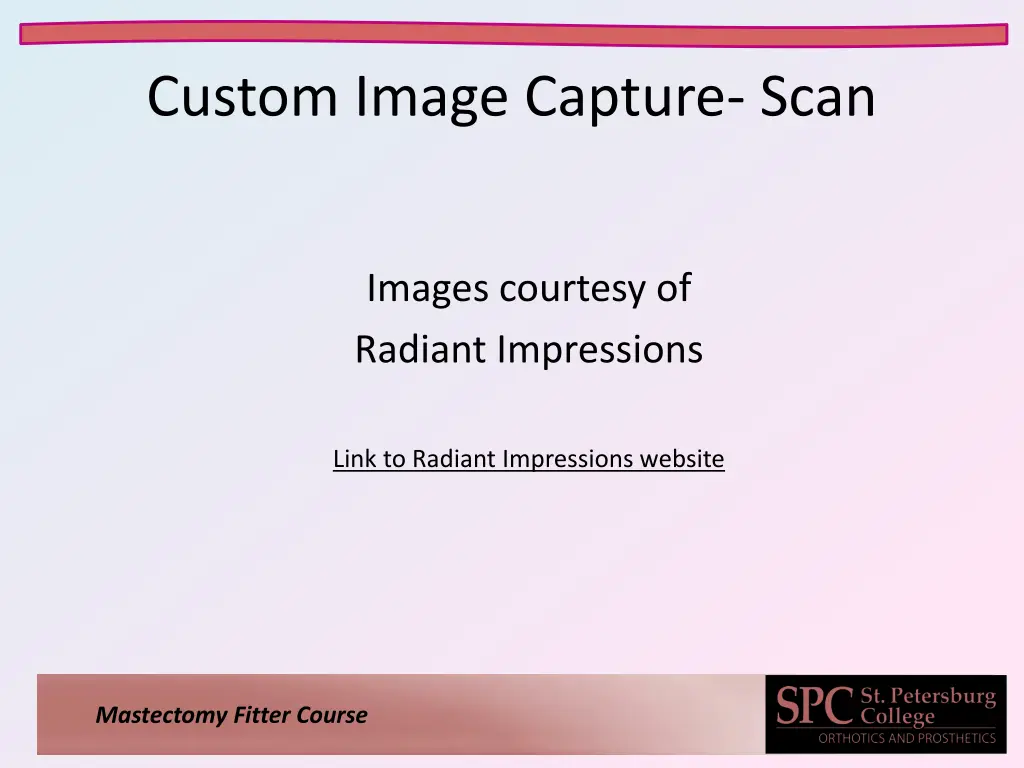 custom image capture scan