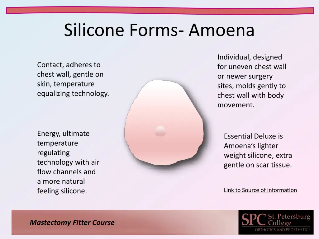 silicone forms amoena