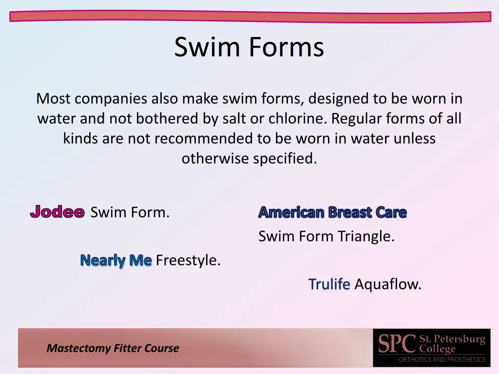 swim forms