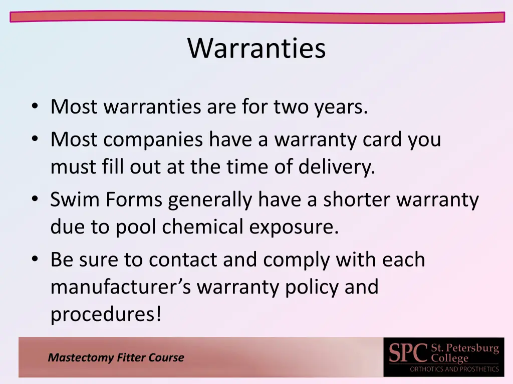 warranties