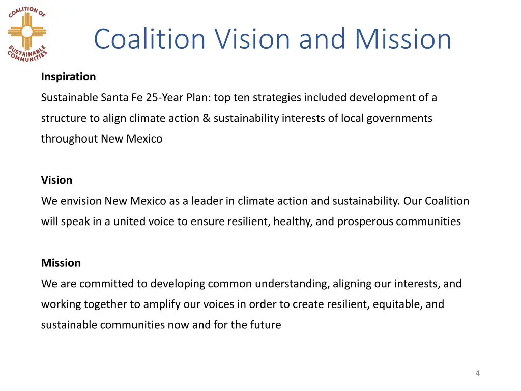 coalition vision and mission