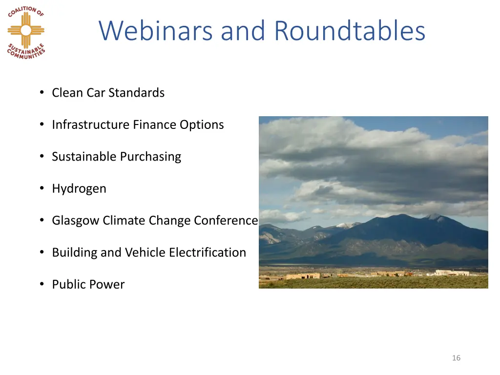 webinars and roundtables