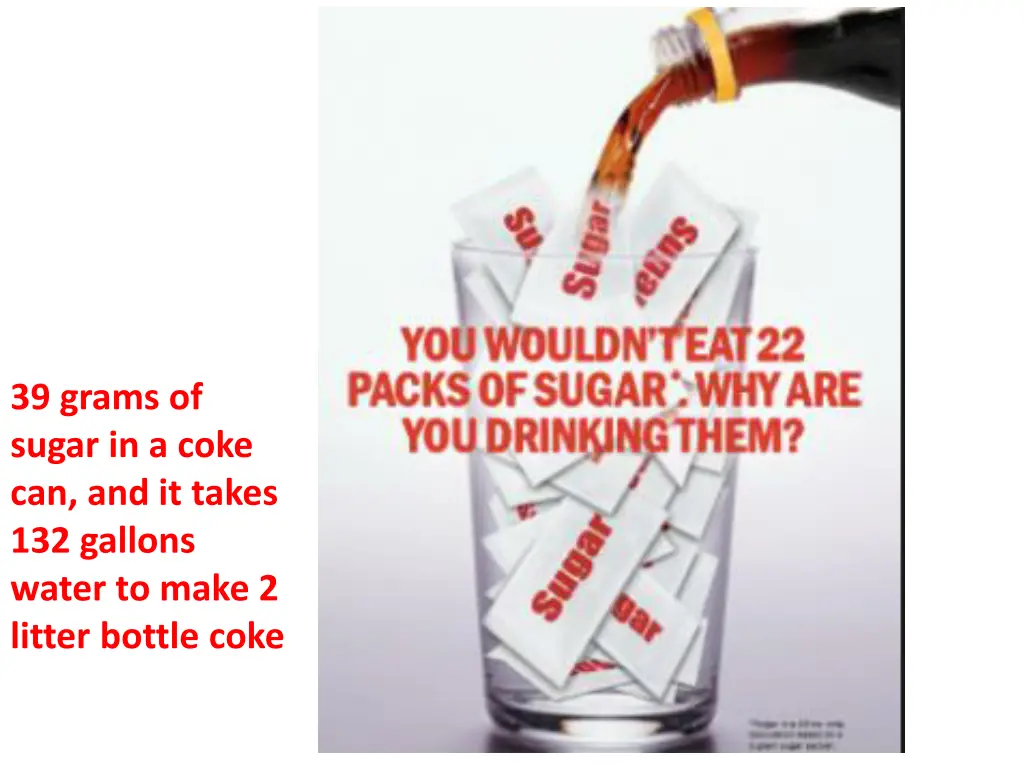 39 grams of sugar in a coke can and it takes