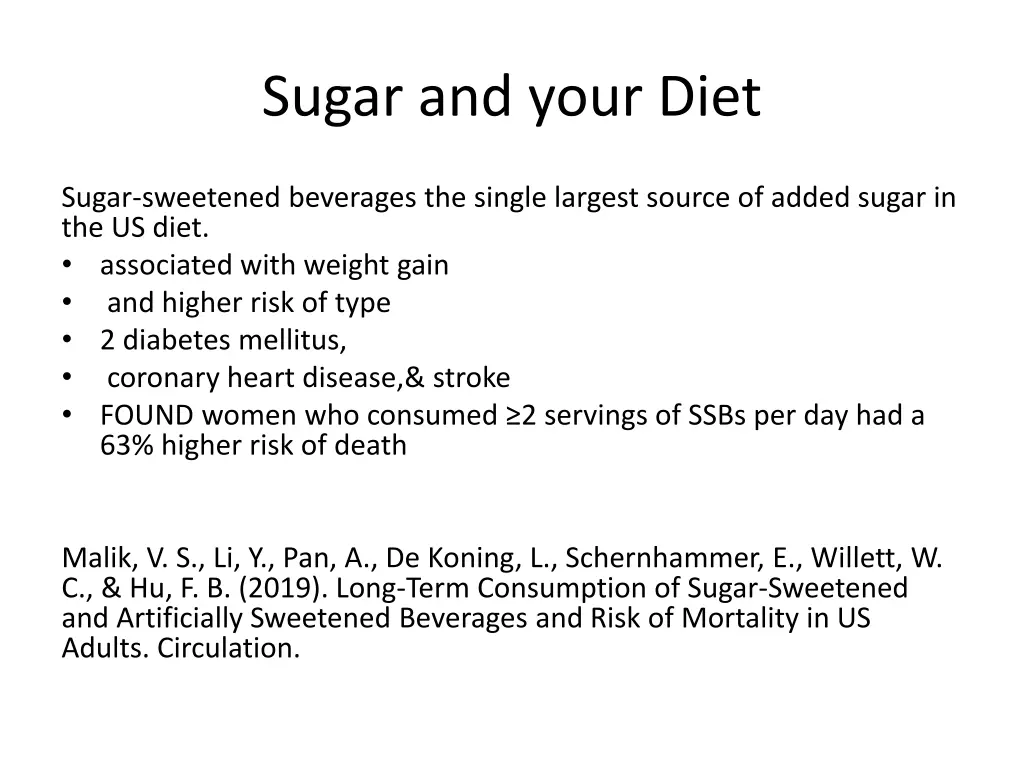 sugar and your diet