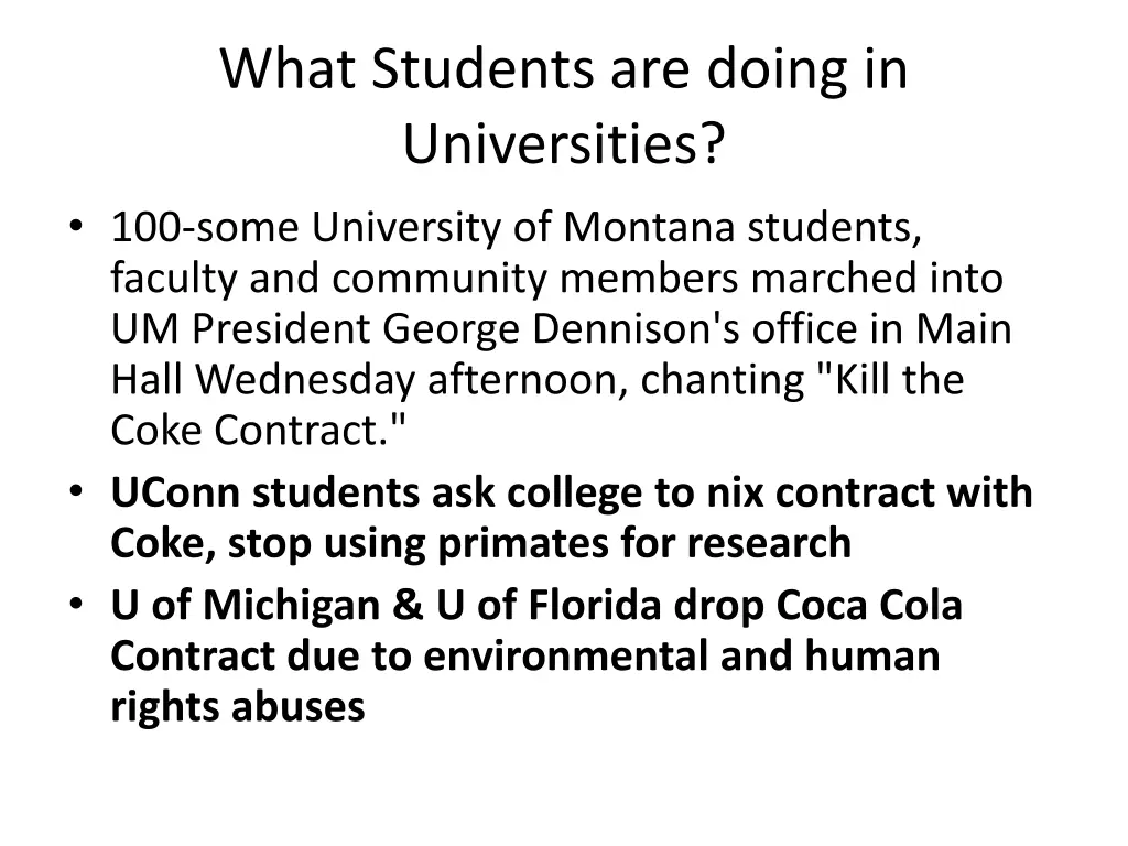 what students are doing in universities 100 some