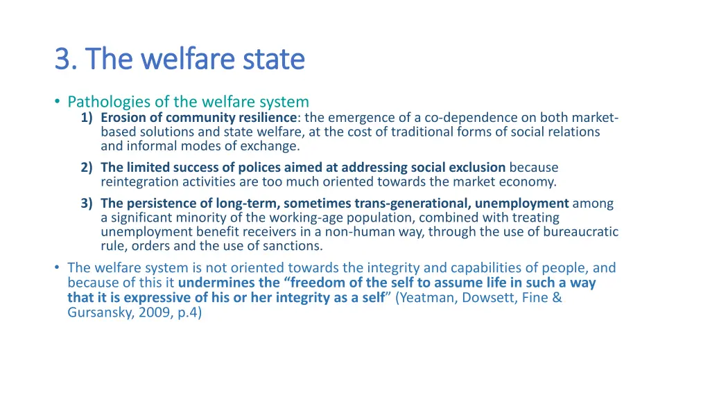 3 the welfare state 3 the welfare state