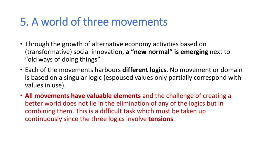 5 a world of three movements 5 a world of three